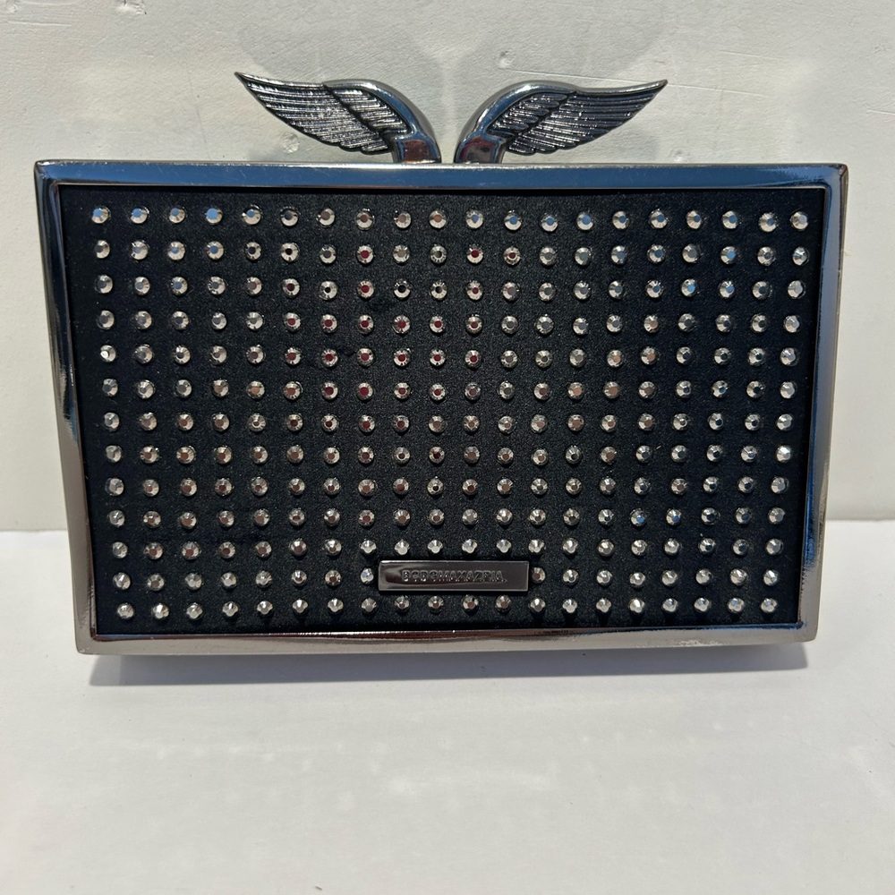 BCBGMaxAzria Black Interior Evening Clutch